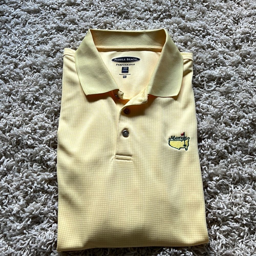 Masters Pebble Beach Mens Performance Polo Shirt XL EUC